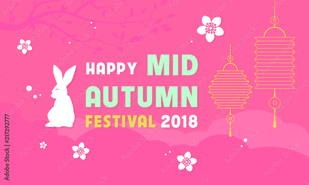 Mid Autumn banner vector Mid Autumn banner vector