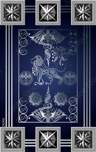 Graphical illustration of a Tarot card 1_2