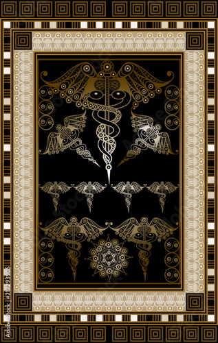 Graphical illustration of a Tarot card 6 © Alena