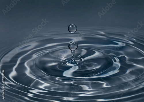 high speed water drop with two drops