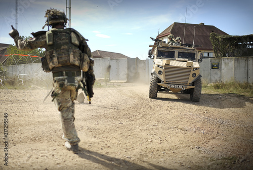 British Army training for desert deployment