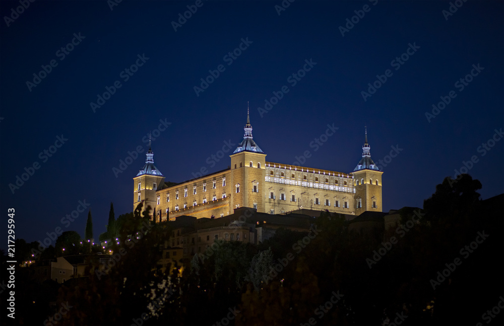 Night view of Toledo Spain