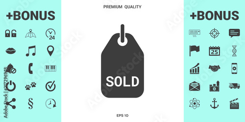 Sold tag symbol