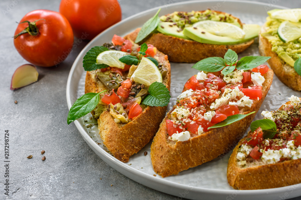 Snack bruschetta.