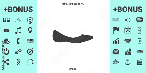 Ballerina flats - women shoe, the silhouette