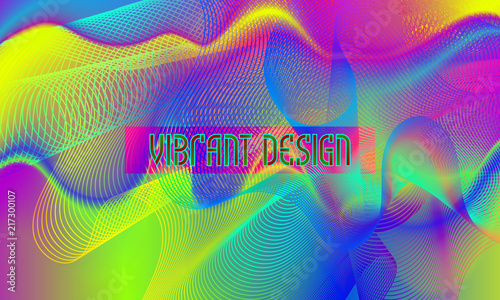 Vector vibrant design background with chaotic swirling guilloche element.