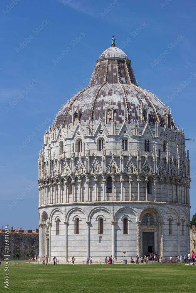 Baptistry at the Piazza dei Miracoli in Pisa, Italy