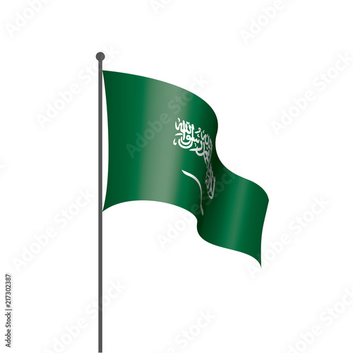 Saudi Arabia flag, vector illustration on a white background
