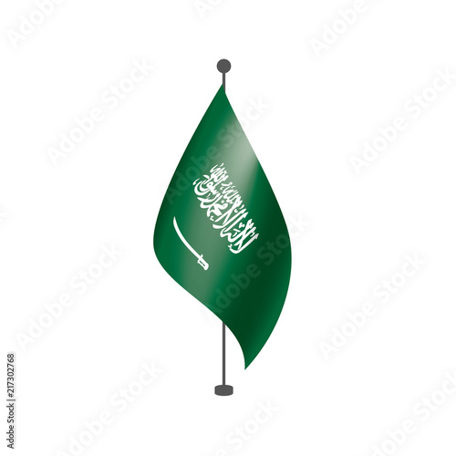Saudi Arabia flag, vector illustration on a white background