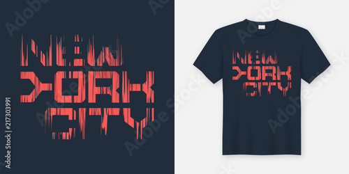 New York Cty t-shirt and apparel design, typography, print, vect