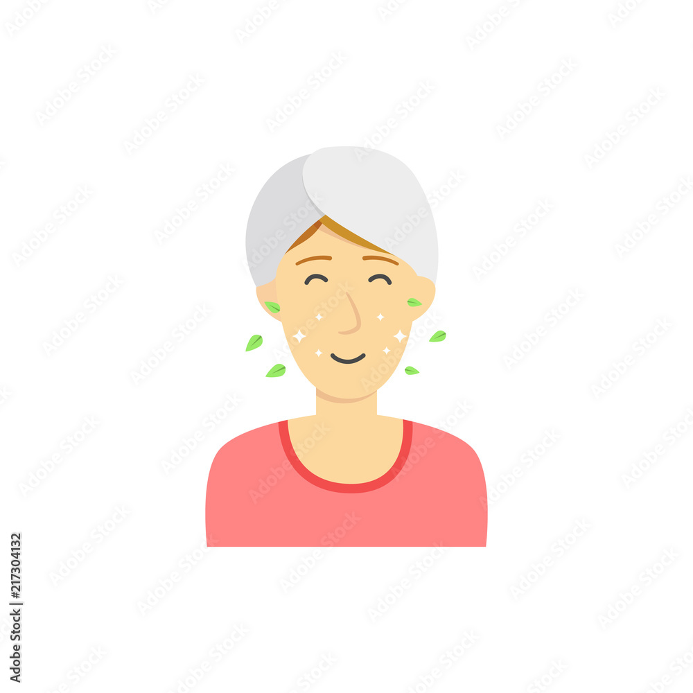 female or woman feel fresh and clean after wear natural beauty mask for acne and skin care treatment illustration female or woman feel fresh and clean after wear natural beauty mask for acne and skin care treatment illustration