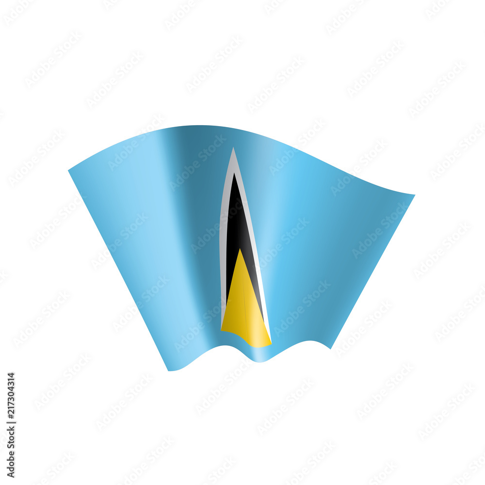 Saint Lucia flag, vector illustration on a white background Saint Lucia flag, vector illustration on a white background