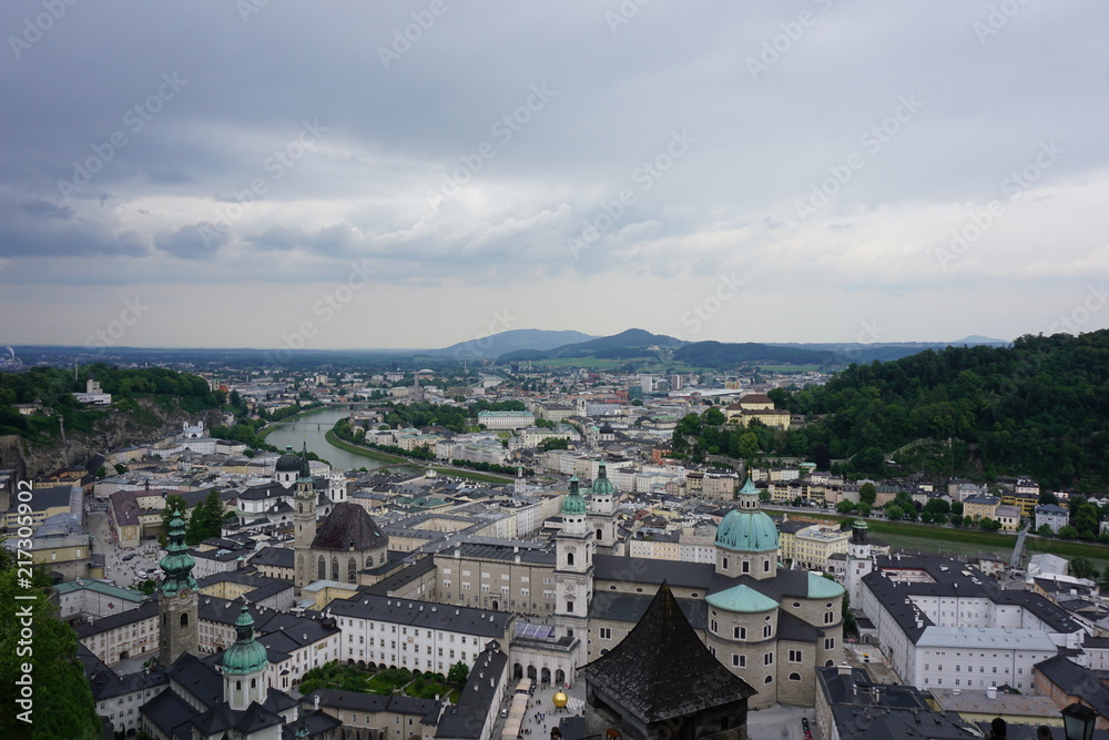 View over the city of Salzburg, Austria