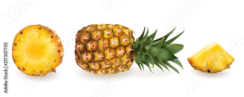 Pineapple on a white background