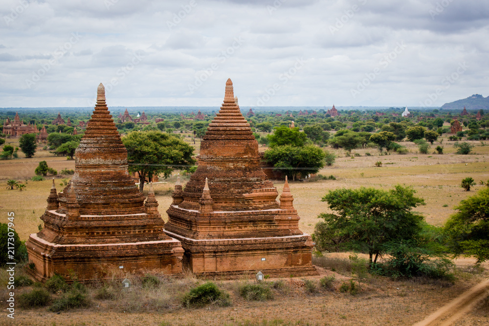 twins stupas in Bagan, Myanmar