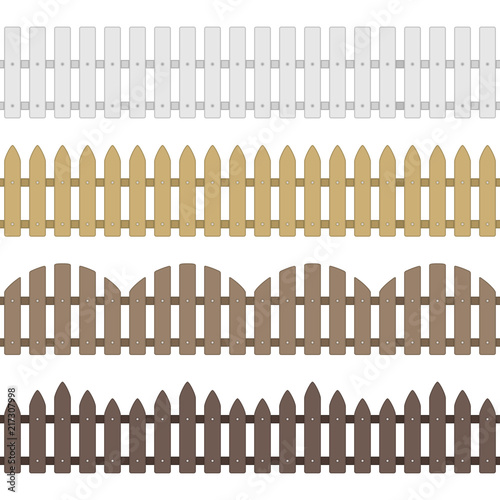 Vector wooden fence.