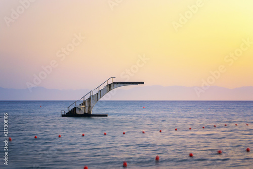 Rhodes Diving Platform Sunrise - Greece © tichr