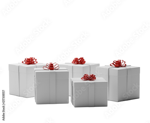 gift boxes with ribbon 3d-i...