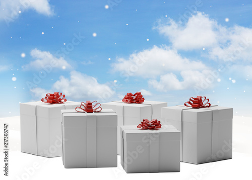 gift boxes with ribbon 3d-i...