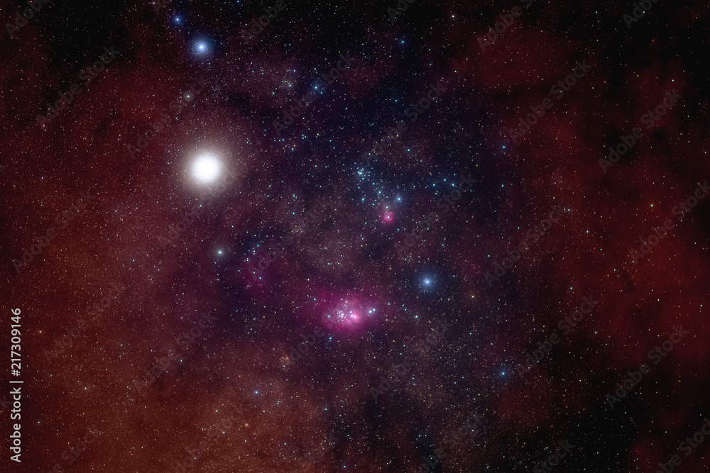 いて座周辺の星空 いて座周辺の星空