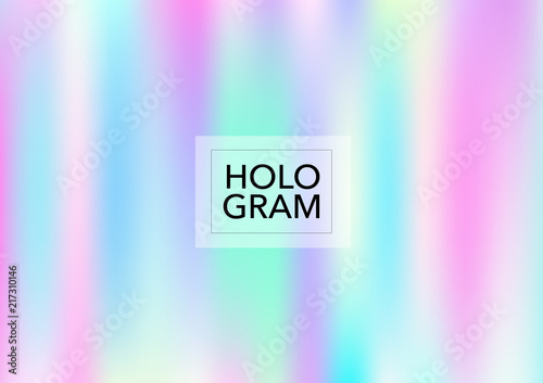 Magic Hologram Lights Vector Background. Soft Trendy Tender Pearlescent Rainbow Overlay. Rainbow Holographic Princess, Fairytale, Cute Girlie Paper. Unicorn Fairy Tale Rainbow Glitch Hologram Gradient