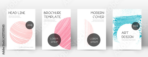 Cover page design template. Trendy brochure layout. Classic trendy abstract cover page. Pink and blu
