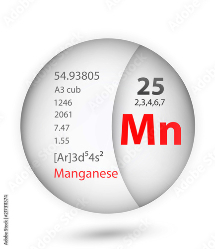Manganese icon in badge style
