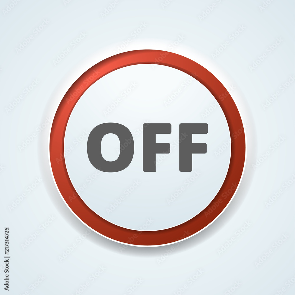 Off button illustration Off button illustration