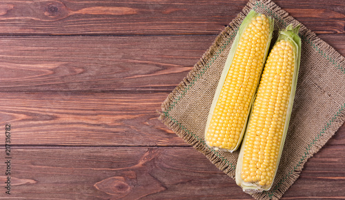 Fresh corn on cobs