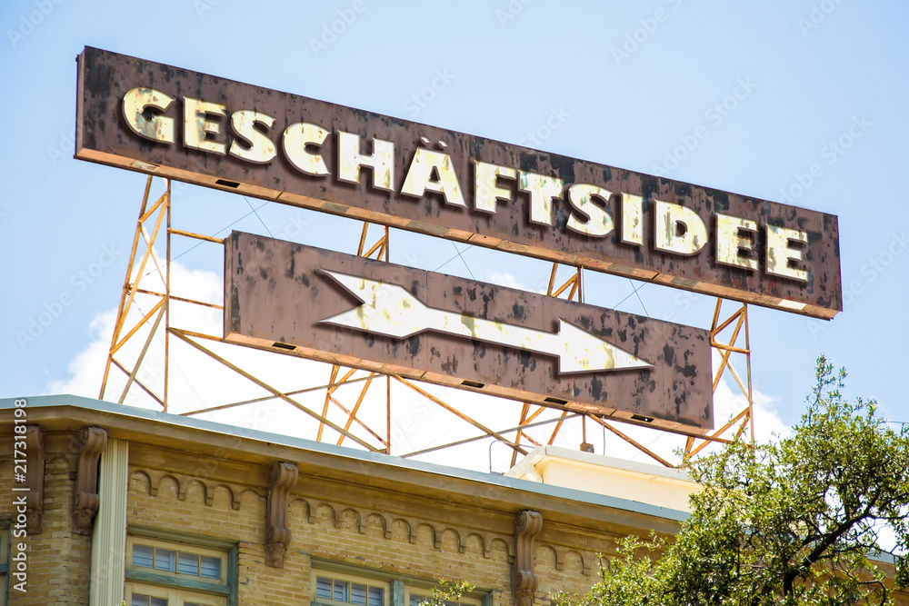 Obraz premium Schild 295 - Geschäftsidee