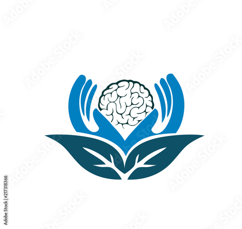 charity brain vector logo