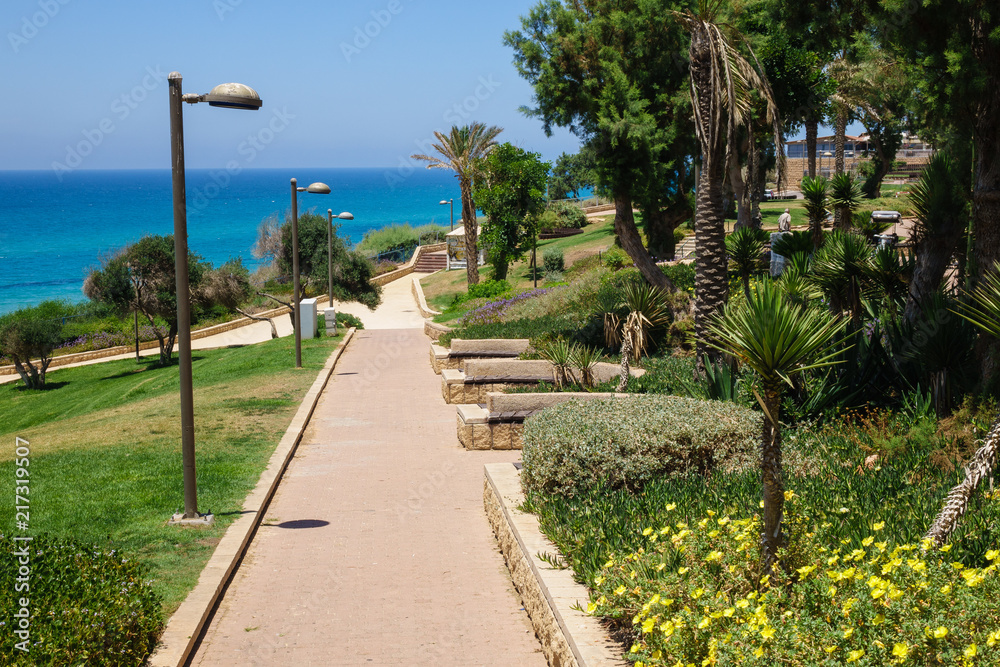View at Promenade at daytime, Netanya, Israel