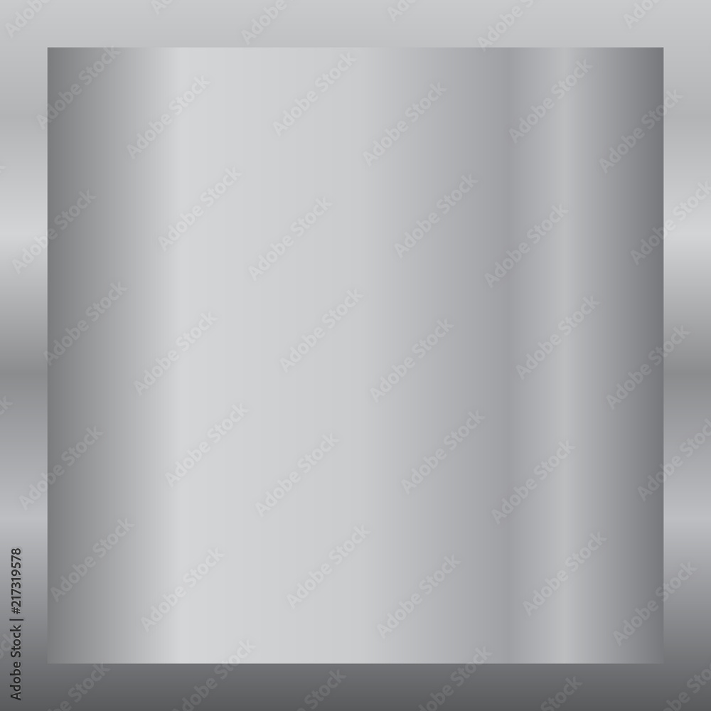 Silver gradient background. Silver design texture for ribbon, frame, banner. Abstract silver gradient template. Metal shine steel plate. Metallic light chrome pattern. Vector illustration Silver gradient background. Silver design texture for ribbon, frame, banner. Abstract silver gradient template. Metal shine steel plate. Metallic light chrome pattern. Vector illustration