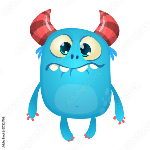 Funny cartoon monster. Halloween illustration