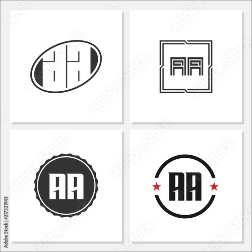 Initial Letter AA Logo Template Design