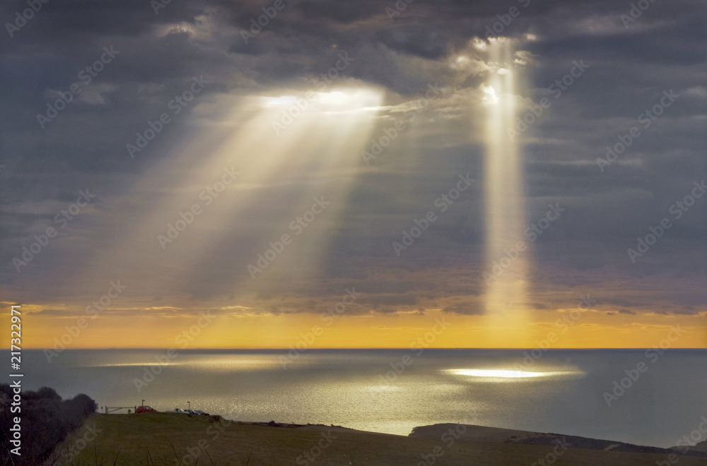 Heavenly Rays over the Sea