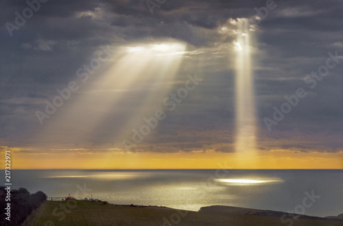Heavenly Rays over the Sea