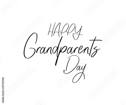 text : Happy Grandparents Day on white background