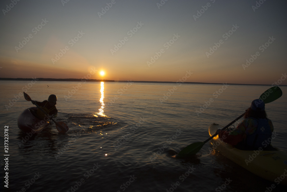 sunrise kayaking
