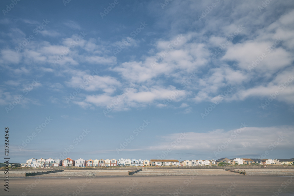 Naklejka premium Row of Coastal Houses in Wales