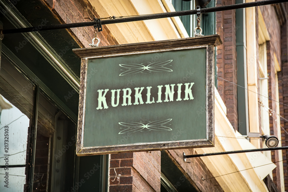 Obraz premium Schild 320 - Kurklinik