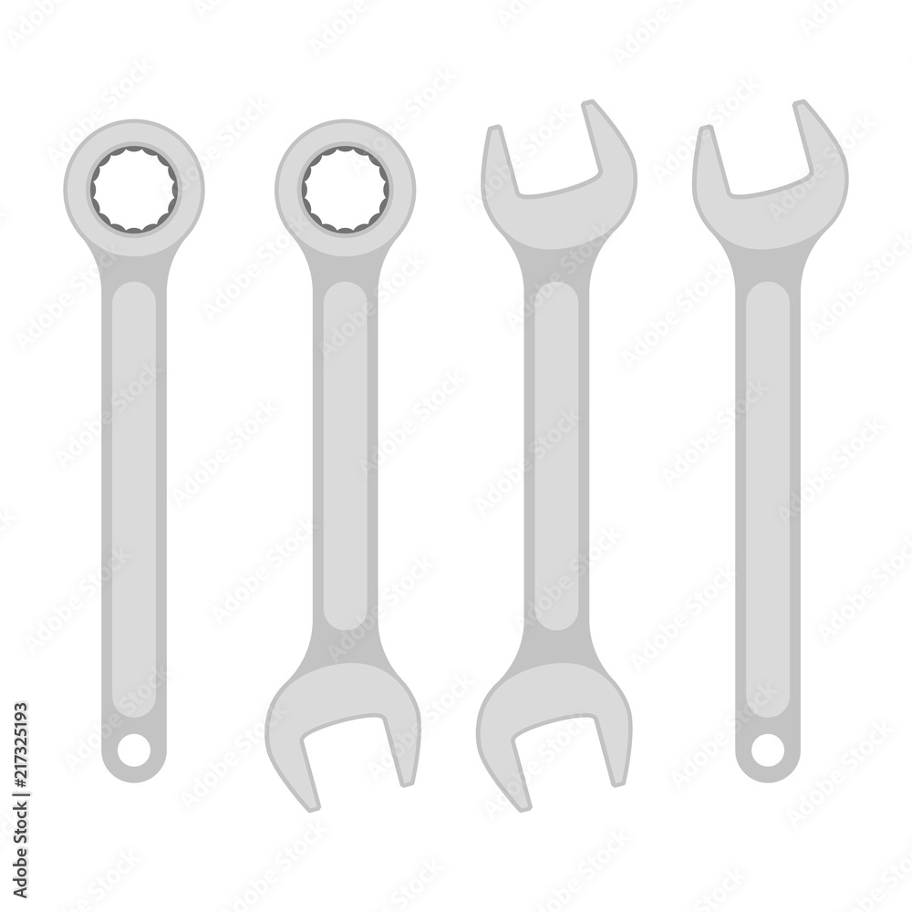 Various wrenches set. Various wrenches set.