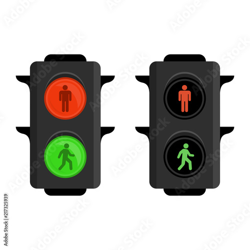 Pedestrian traffic lights.
