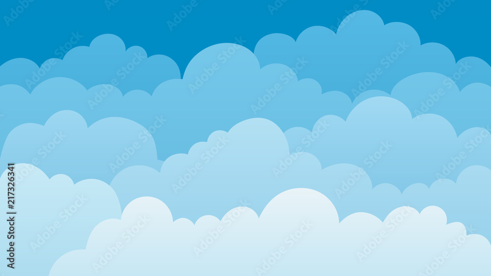 Naklejka Sky and Clouds.Isolated Object. Vector illustration.
