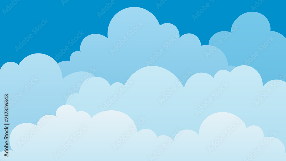 Sky and Clouds.Isolated Object. Vector illustration.