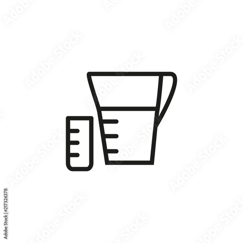 Measuring liquid line icon. Jar, glass, water, recipe.
Cooking concept. Vector illustration can be used for topics like ingredient, chemistry, bakery