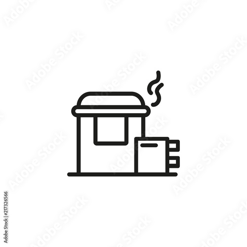 Slow cooker line icon. Multicooker, equipment, hot. Cooking concept. Vector illustration can be used for topics like appliance, kitchen, dinner