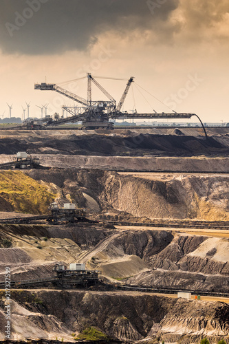 Obraz na płótnie Mining equipment open pit mine