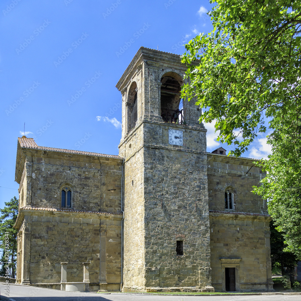Südeite der Pilgerkirche Maria dei Miracoli in Castel Rigone