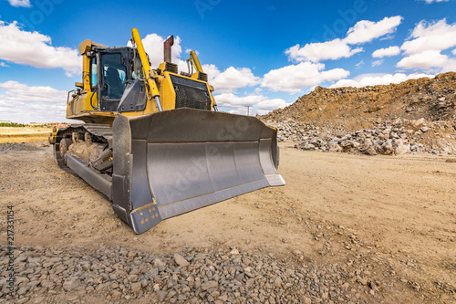 Construction of a road. Earth movement photo